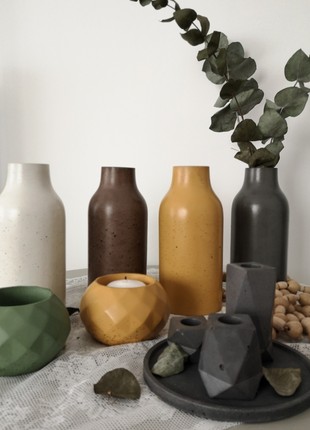 Brown modern concrete vase3 photo