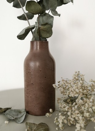 Brown modern concrete vase5 photo