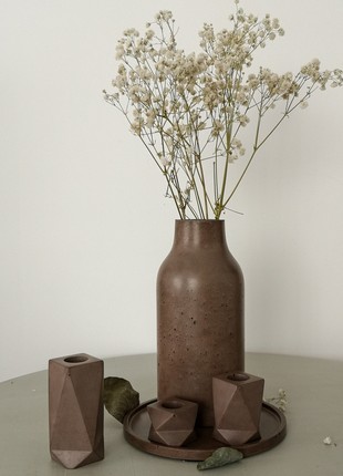 Brown modern concrete vase7 photo