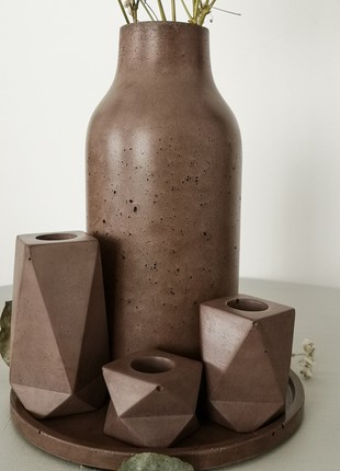 Brown modern concrete vase8 photo
