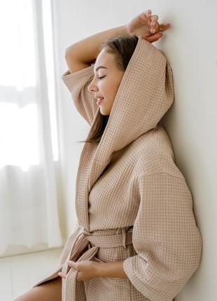 Cosy wafer robe with hood2 photo