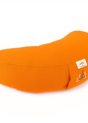 Elevate Your Practice with our Buckwheat-Filled Yoga and Meditation Cushion from TM IDEIA - Orange, 46x25x10 cm