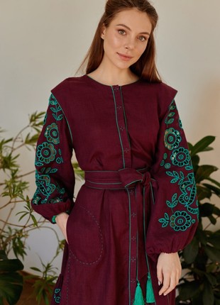 Dress "Richelieu" with colored embroidery4 photo