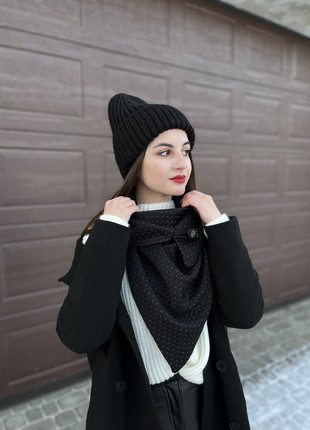 Stylish scarf double-sided scarf ,,,Ukrainian color,,  with original clasp, unisex7 photo