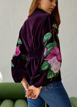 Blouse "Orchid" made of velvet3 photo