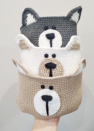 Basket "Grey Bear", 1 pc8 photo