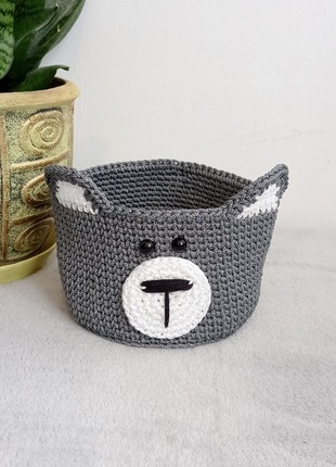 Set of Basket "Grey Bear", 3 pc5 photo