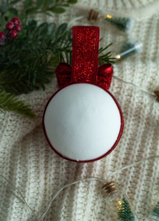 Christmas ball with cross stitch5 photo