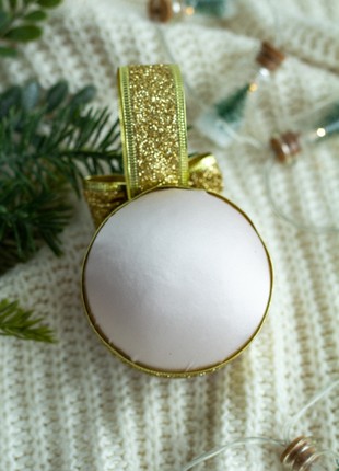 Christmas ball with cross stitch2 photo