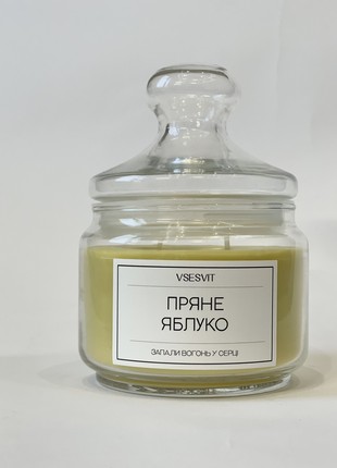 Aroma candle in a  glass VSESVIT "Spicy apple"  large