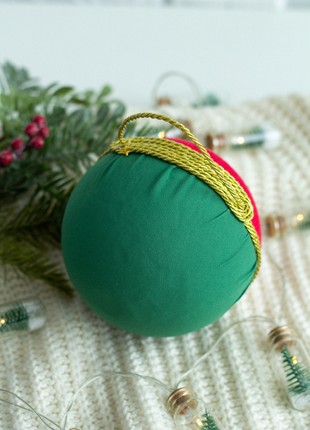Big Christmas ball with cross stitch4 photo
