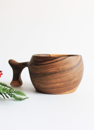 Carved kuksa cup handmade, wooden tea mug