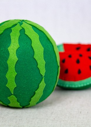 Felt fruits for kids, watermelon and 2 slices2 photo