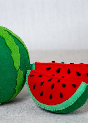 Felt fruits for kids, watermelon and 2 slices8 photo