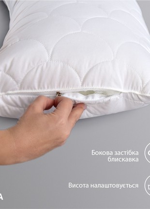 Orthopedic S-Form Pillow for Comfortable Sleeping and Rest, TM IDEIA, 40x130 cm, White6 photo