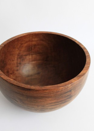 Large salad bowl, handmade walnut wood dinnerware3 photo