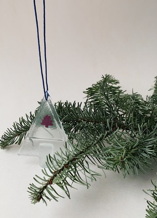 Glass decor Christmas tree, with a tree2 photo