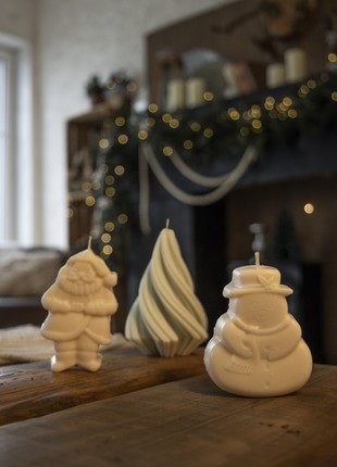 Christmas set of The Snowman, Santa Claus and The Christmas Tree - 100 % soy wax