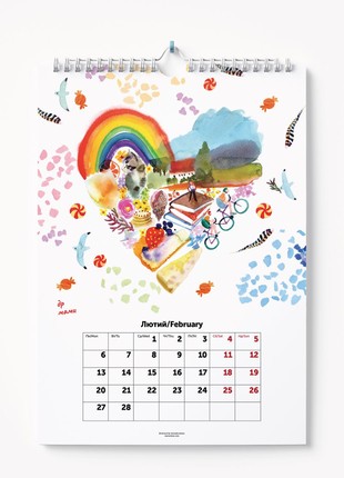Wall calendar for 2023 ORNER x Mariczka Ruban Ukraine in watercolor (orner-1860)5 photo