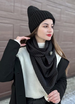 Stylish scarf men double-sided scarf with original clasp, unisex9 photo