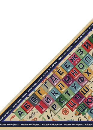 Designer  scarf ""Ukrainian alphabet ,, triangular bandana from the designer Art Sana