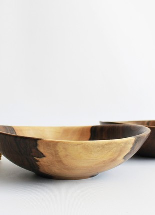 Handmade salad bowl, decorative wooden dinnerware
