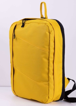 TRVLbag yellow transformer | hand luggage | backpack 40x30x10 - 40x30x20