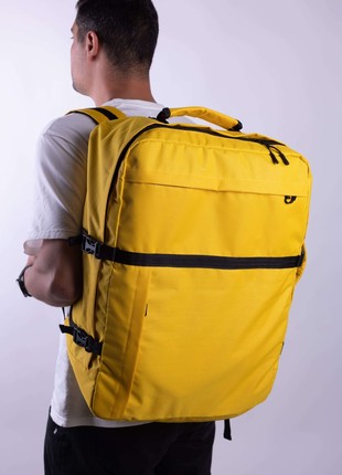 TRVLbag yelow big size | hand luggage | backpack 55x40x20 cm3 photo