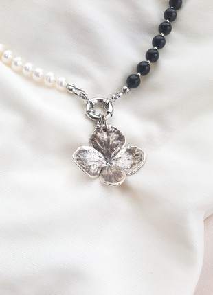 Natural Hydrangea flower necklace4 photo