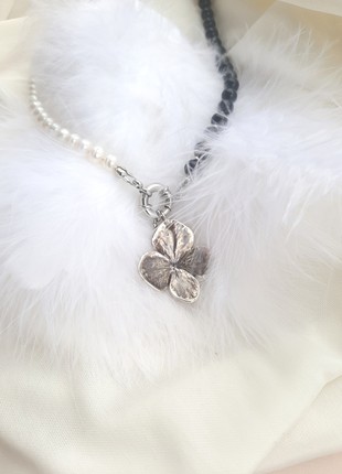 Natural Hydrangea flower necklace7 photo