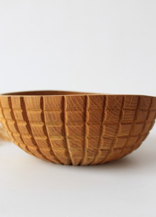 Handmade fruit bowl, rustic wooden dinnerware6 photo