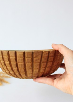 Handmade fruit bowl, rustic wooden dinnerware3 photo