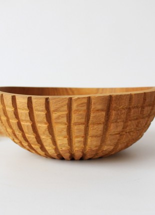 Handmade fruit bowl, rustic wooden dinnerware4 photo