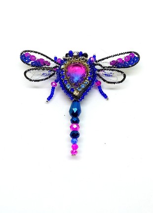 Handmade brooch "the  dragonfly"
