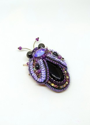 Handmade brooch "ladybug"3 photo