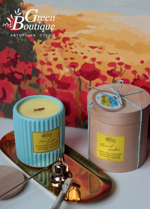 Natural Soy Candle Flame of freedom (size L)2 photo