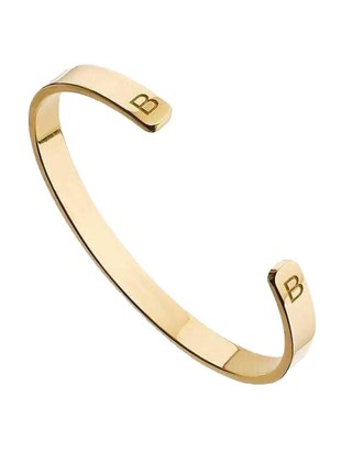 BRACELET ENSO WITH IMPORTANT SYMBOLS ENGRAVED GOLD PLATED STERLING SILVER