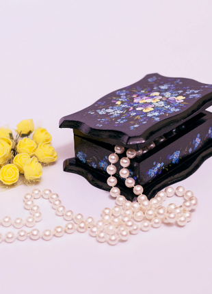 Petrykivka Keepsake Storage Jewelry Box hand painted5 photo