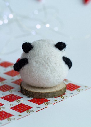 Valentine's Day gift Wool panda with heart8 photo