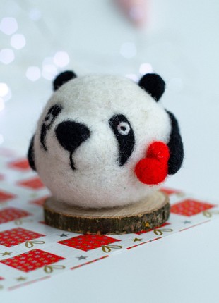 Valentine's Day gift Wool panda with heart1 photo