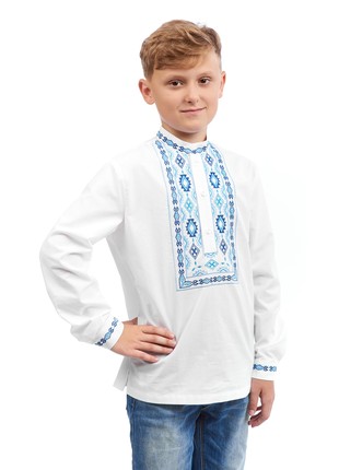 Embroidered blouse for boys 258-19/091 photo