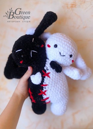 plush toy good and evil bunny