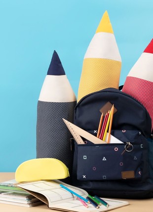 PILLOW ROLLER PENCIL TM PAPAELLA 15X58 CM BLUE