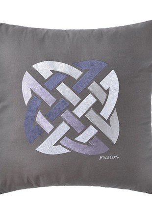 PILLOW DECORATIVE RAIN WITH EMBROIDERY TM IDEIA 50X50 CM GRAY/FUSION5 photo