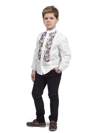 Embroidered shirt for boys 243-20/091 photo