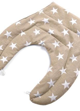 NECK COMPRESS HEATER  WITH WHEAT GRAIN TM IDEIA 44*46*24 CM IDEIA/STAR WHITE ON GRAY/BEIGE