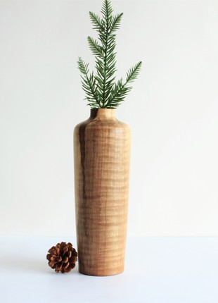 decorative vase in rustic style, handmade unique wooden decor4 photo