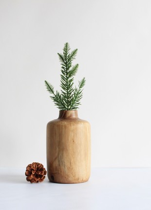 Unique vase handmade, natural wooden dried flower vase7 photo
