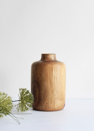 Unique vase handmade, natural wooden dried flower vase