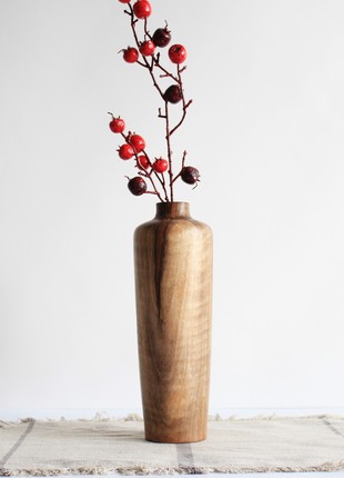 handmade decorative vase, natural rustic wooden vase5 photo
